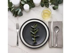 Wayland Hammered Cutlery Set 42pc Gift Boxed -White Basics Store caviar wayland place setting 1