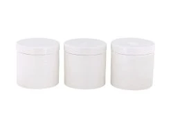 White Basics Diamonds Canister 600ML Set Of 3 Gift Boxed