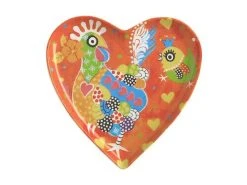 Love Hearts Heart Plate 15.5cm Chicken Dance