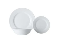 White Basics European Rim Dinner Set 12 Piece