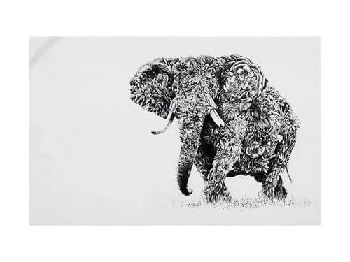 Marini Ferlazzo Tea Towel 50x70cm African Elephant 2 Marini Ferlazzo Tea Towel 50x70cm African Elephant - Image 2