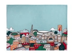 Megan McKean Cities Tea Towel 50x70cm Melbourne -White Basics Store gx0327 2