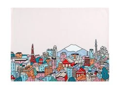 Megan McKean Cities Tea Towel 50x70cm Tokyo -White Basics Store gx0335 2