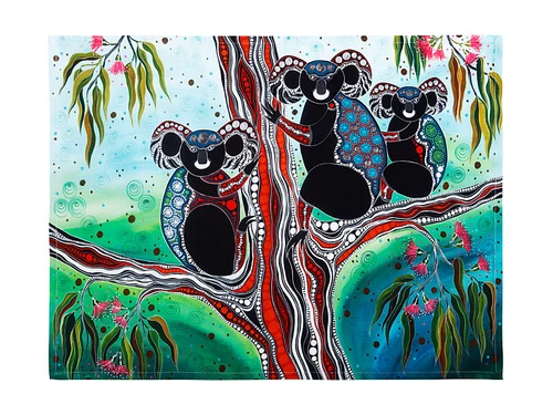 Melanie Hava Journeys Tea Towel 50x70cm Koalas 1 Melanie Hava Journeys Tea Towel 50x70cm Koalas