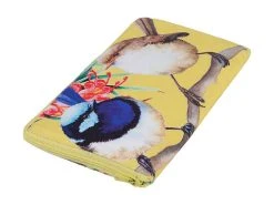 Katherine Castle Bird Talk Tote Bag 40x40cm Superb Fairy-wrens -White Basics Store gx0519 fold 2