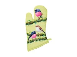 Katherine Castle Bird Talk Oven Mitt Pink Robins -White Basics Store gx0522 2