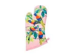 Katherine Castle Bird Talk Oven Mitt Rainbow Lorikeets -White Basics Store gx0523 2