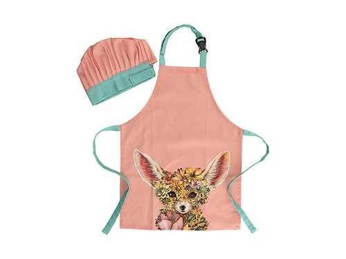 Marini Ferlazzo Wild Planet Kids Apron & Hat Set Fennec Fox 1 Marini Ferlazzo Wild Planet Kids Apron & Hat Set Fennec Fox