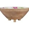 Royal Botanic Gardens Native Blooms Footed Bowl Wood Enamel 30x12.5cm
