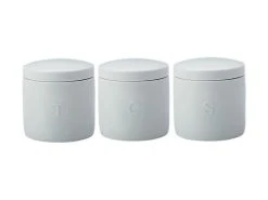 Epicurious Canister 600ML Set Of 3 White Gift Boxed