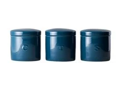 Epicurious Canister 600ML Set Of 3 Teal Gift Boxed