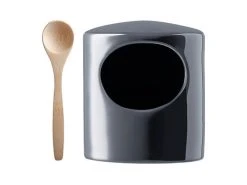 Epicurious Salt Pig Grey Gift Boxed