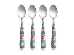 Teas & C's Silk Road Teaspoon Set Of 4 Aqua Gift Boxed