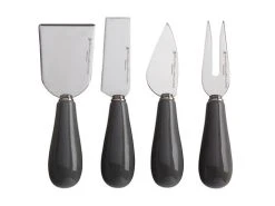 Mezze Cheese Knife Set 4pc Charcoal Gift Boxed