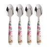 Teas & C's Silk Road Teaspoon Set 4pc White Gift Boxed