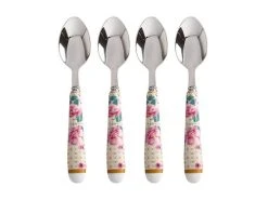 Teas & C's Silk Road Teaspoon Set 4pc White Gift Boxed