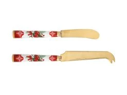 Mistletoe Spreader & Cheese Knife Set Gift Boxed
