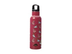 Mulga The Artist Double Wall Insulated Bottle 600ML Cat -White Basics Store jr0059 2f