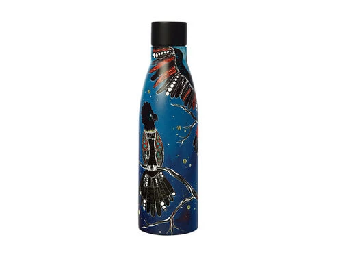 Melanie Hava Jugaig-Bana-Wabu Double Wall Insulated Bottle 500ML Black Cockatoos 1 Melanie Hava Jugaig-Bana-Wabu Double Wall Insulated Bottle 500ML Black Cockatoos