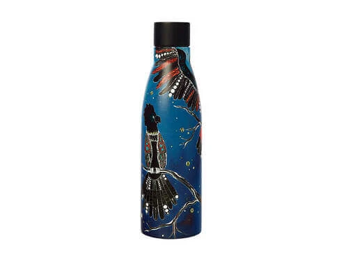 Melanie Hava Jugaig-Bana-Wabu Double Wall Insulated Bottle 500ML Black Cockatoos 2 Melanie Hava Jugaig-Bana-Wabu Double Wall Insulated Bottle 500ML Black Cockatoos - Image 2