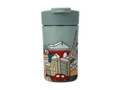 Megan McKean Cities Double Wall Insulated Cup 350ML Melbourne -White Basics Store jr0086 2