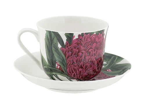 Royal Botanic Gardens Australian Botanics Breakfast Cup & Saucer 450ML Telopea Gift Boxed 2 Royal Botanic Gardens Australian Botanics Breakfast Cup & Saucer 450ML Telopea Gift Boxed - Image 2