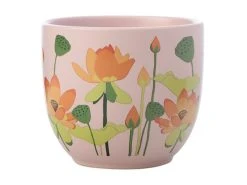 Royal Botanic Gardens Victoria Lotus Planter Pot 12cm Pink