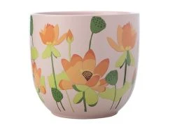 Royal Botanic Gardens Victoria Lotus Planter Pot 14cm Pink