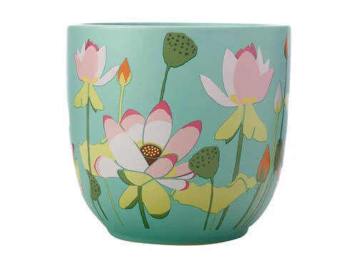Royal Botanic Gardens Victoria Lotus Planter Pot 16cm Mint 3 Royal Botanic Gardens Victoria Lotus Planter Pot 16cm Mint - Image 3