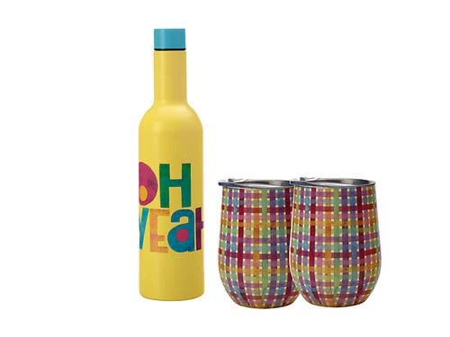 Kasey Rainbow Be Kind Double Wall Insulated Wine Set 3pc Oh Yeah Gift Boxed 1 Kasey Rainbow Be Kind Double Wall Insulated Wine Set 3pc Oh Yeah Gift Boxed
