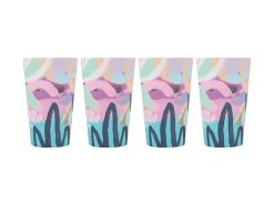 Rach Jackson Rock Garden Melamine Tumbler 440ML Set Of 4 5 Rach Jackson Rock Garden Melamine Tumbler 440ML Set Of 4 -White Basics Store le0012 side