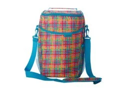 Kasey Rainbow Be Kind Insulated Picnic Cooler Bag Plaid