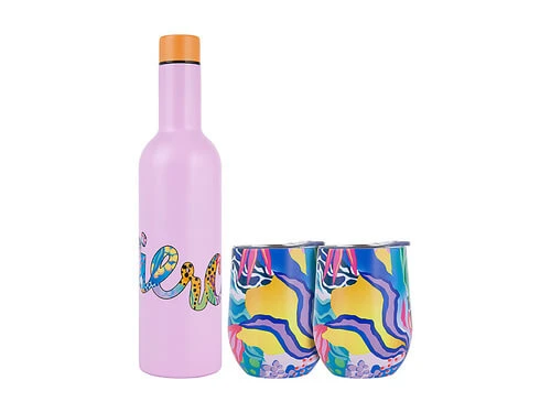 Kasey Rainbow Be Fierce Double Wall Insulated Wine Set Fierce 3pc Gift Boxed 1 Kasey Rainbow Be Fierce Double Wall Insulated Wine Set Fierce 3pc Gift Boxed