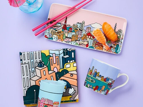 Megan McKean Cities Tea Towel 50x70cm Rome 2 Megan McKean Cities Tea Towel 50x70cm Rome - Image 2