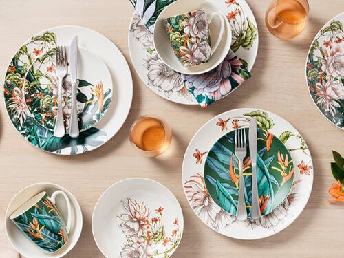 The Blck Pen Night Garden Coupe Bowl 18.5cm Flower 2 The Blck Pen Night Garden Coupe Bowl 18.5cm Flower - Image 2