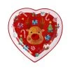 Kasey Rainbow Sparkly Season Heart Dish 20cm Red Gift Boxed