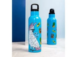 Mulga The Artist Double Wall Insulated Bottle 600ML Cockatoo -White Basics Store mulga clancy cockatoo drink bottle